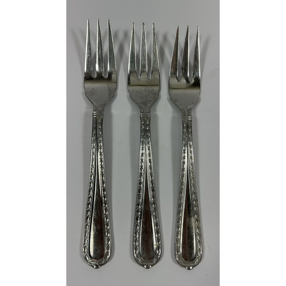 Hampton Silversmiths Nobility Salad Forks 3‎ Tine Set Of 3